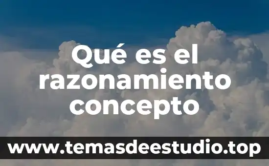 Qué es el razonamiento concepto