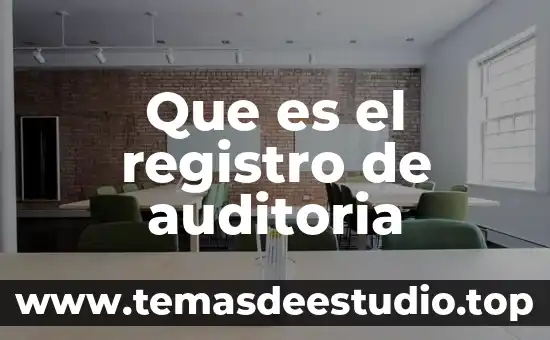Que es registro conductual 3 Que es el registro de auditoria