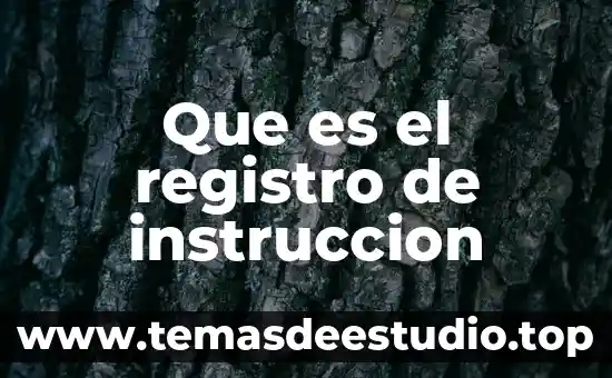 Que es registro conductual 7 Que es el registro de instruccion