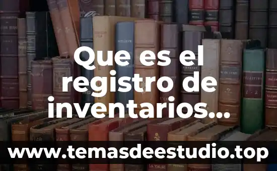 Que es control de inventarios en logistica concepto 3 Que es el registro de inventarios perpetuos