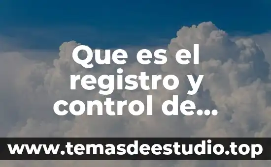 Que es control de inventarios en logistica concepto 6 Que es el registro y control de inventarios