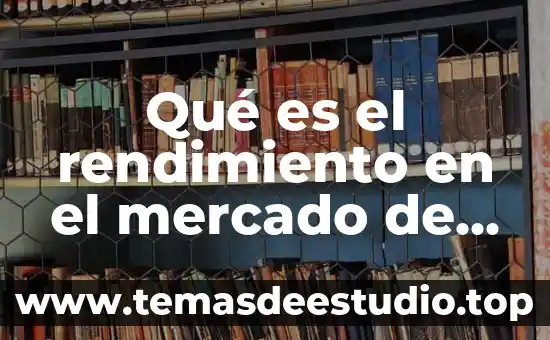 Qué es el rendimiento en el mercado de capitales