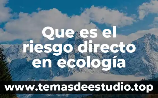 Que es el acento directo 3 Que es el riesgo directo en ecología