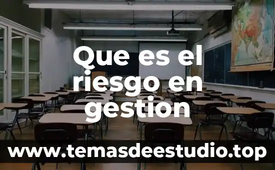 Que es el riesgo en gestion