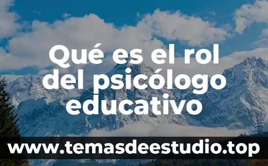 Aitex que es 6 Qué es el rol del psicólogo educativo