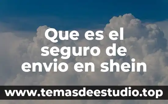 Que es el seguro de envio en shein