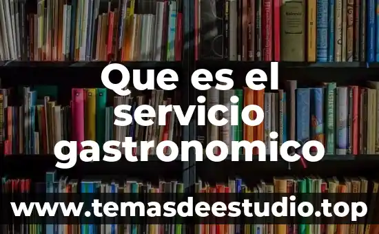 Que es el concepto en un servicio de luz 6 Que es el servicio gastronomico