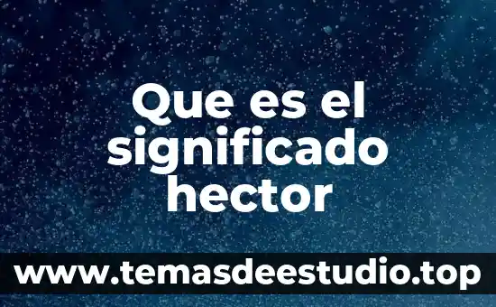 Analogía que es y como se hace 7 Que es el significado hector