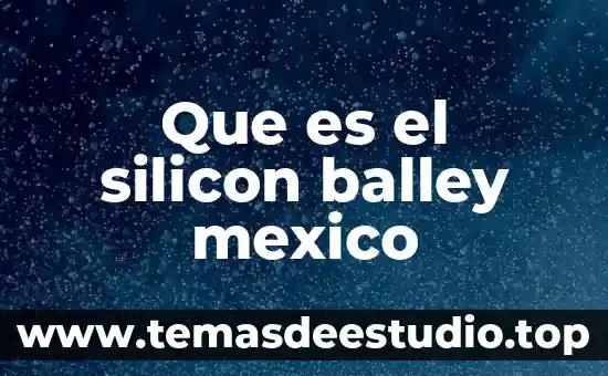 Que es el silicon balley mexico