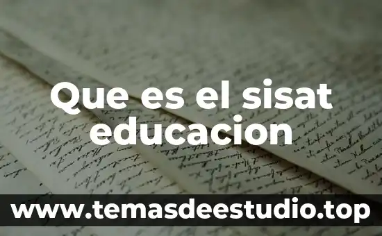 Que es el sisat educacion