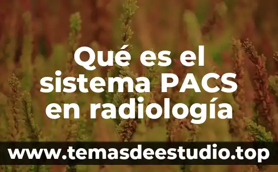 Que es el concepto de sistema 7 Qué es el sistema PACS en radiología