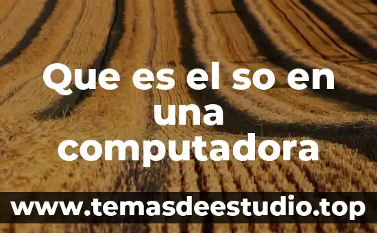Que es el celular y la computadora 3 Que es el so en una computadora