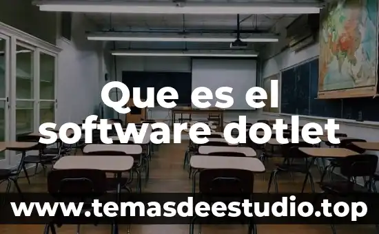 Que es la arquitectura en ing de software 6 Que es el software dotlet