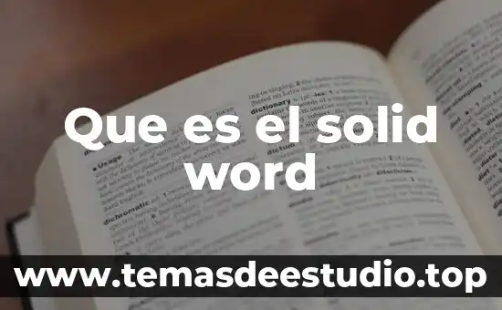 Que es contar palabras en word 6 Que es el solid word