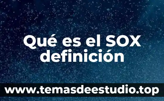 Qué es el SOX definición