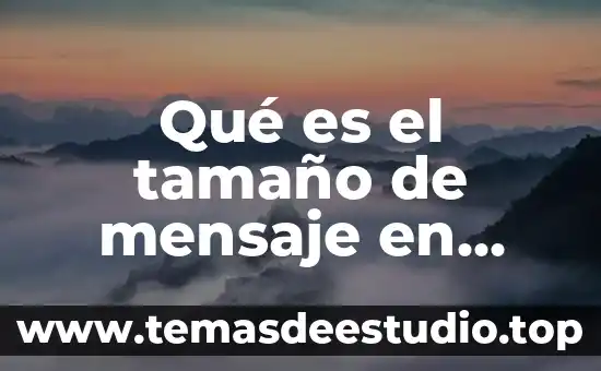 Que es networking en redes 4 Qué es el tamaño de mensaje en redes