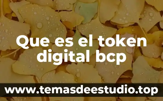 Que es el token digital bcp