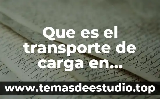 Que es el transporte de carga en mexico