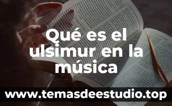 Que es un editor de musica 5 Qué es el ulsimur en la música