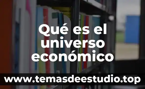 Que es el menu económico 8 Qué es el universo económico