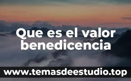 Que es el valor benedicencia