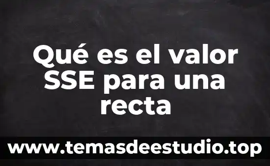 Que es el valor de la libertad 8 Qué es el valor SSE para una recta