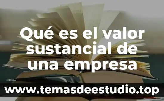 Qué es el valor sustancial de una empresa