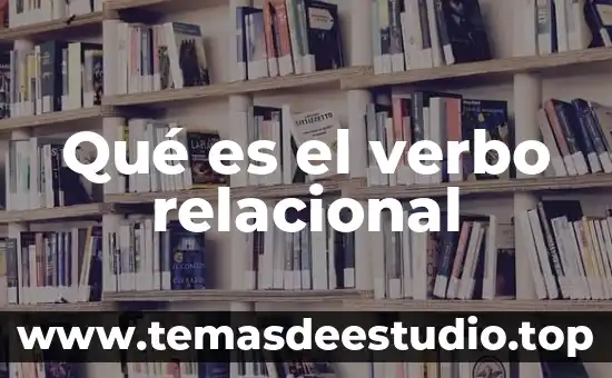Qué es el verbo relacional