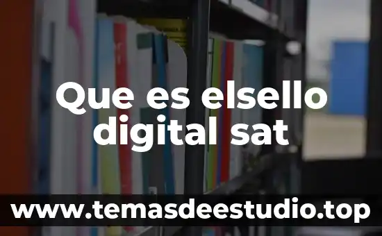 Que significa o que es un computador digital 4 Que es elsello digital sat