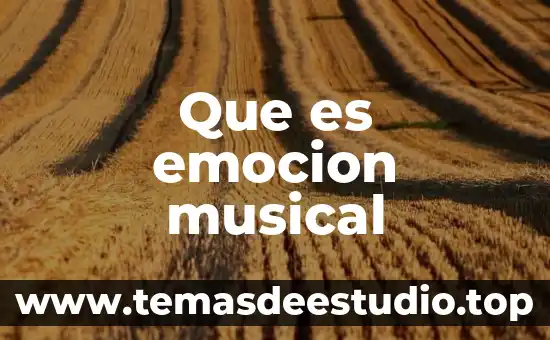 Que es emocion musical
