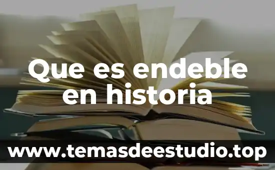 Que es historia economica edu 3 Que es endeble en historia