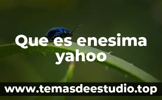 Que es enesima yahoo