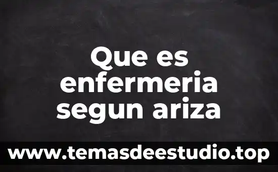 Que es enfermeria segun ariza