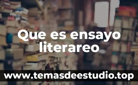 Queesuna sintesisi y que es un ensayo 3 Que es ensayo literareo