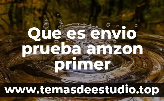 Que es envio prueba amzon primer