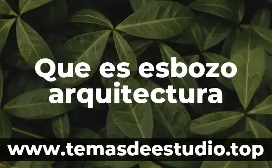 Que es esbozo arquitectura