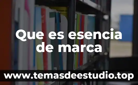 Que es esencia de marca