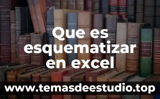 Que es esquematizar en excel