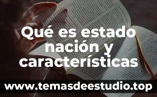 Qué es estado nación y características