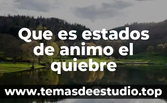 Que es estados de animo el quiebre