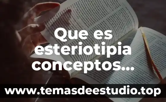 Que es una matriz de conceptos 5 Que es esteriotipia conceptos logopedicos