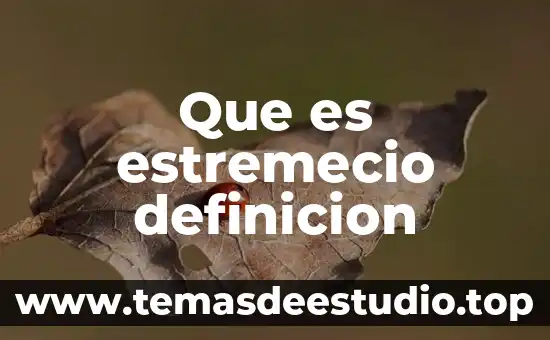 Que es estremecio definicion