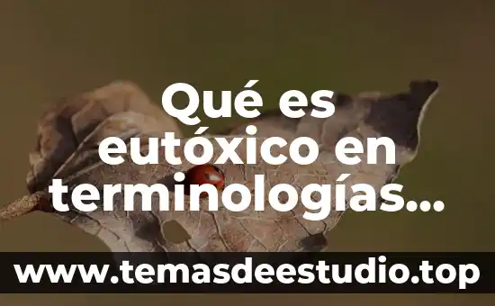 Que es area en enfermeria 4 Qué es eutóxico en terminologías en enfermería