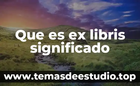 Que es una evaluacion ex ante 5 Que es ex libris significado