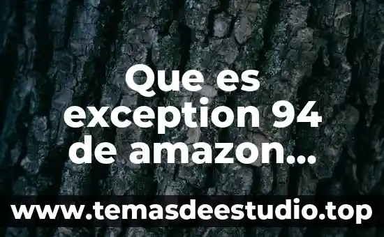 Que es exception 94 de amazon music