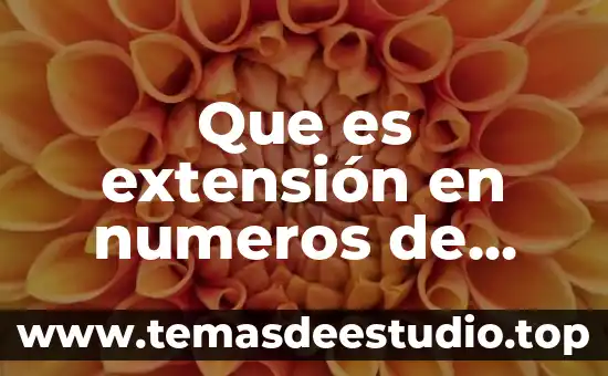 Que es extensión en numeros de telefono