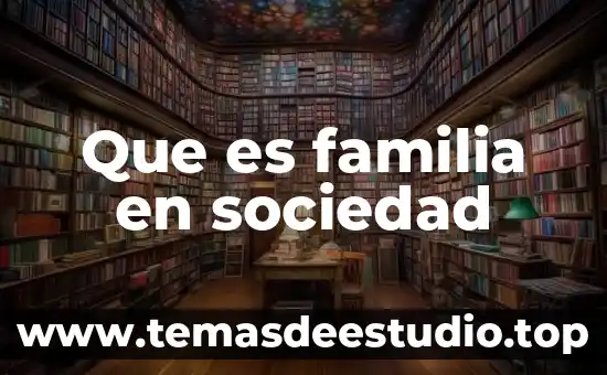 Que es familia en sociedad