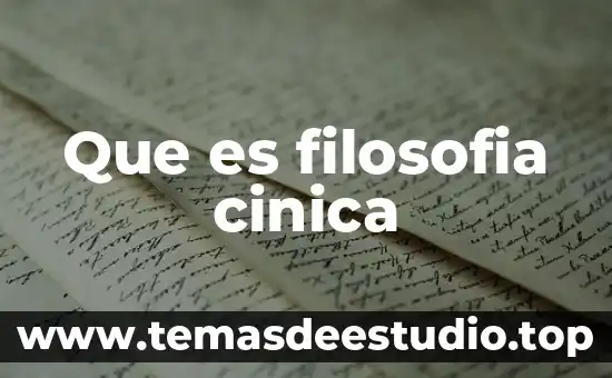Análisis de qué es la filosofía 3 Que es filosofia cinica