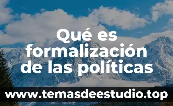 Que es la historia en las ciencias politicas 7 Qué es formalización de las políticas
