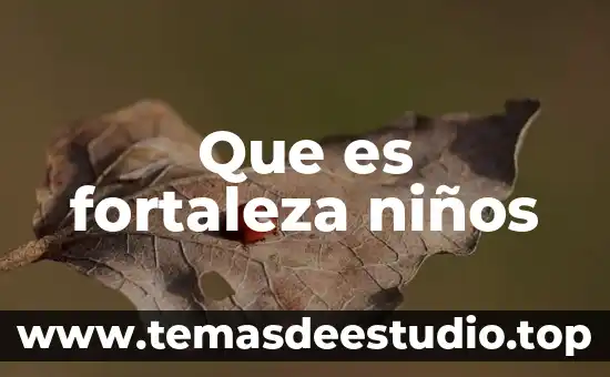 Que es fortaleza niños